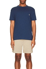 Polo Ralph Lauren Crewneck Pocket T-shirt in Derby Blue Heather, view 4, click to view large image.