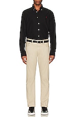 Polo Ralph Lauren Garment Dyed Oxford Shirt in Black, view 5, click to view large image.