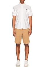 Polo Ralph Lauren Oxford Short Sleeve Shirt in White, view 5, click to view large image.