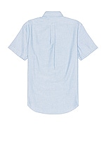 Polo Ralph Lauren Oxford Short Sleeve Shirt in Blue, view 2, click to view large image.