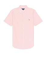 Polo Ralph Lauren Oxford Short Sleeve Shirt in Pink, view 1, click to view large image.