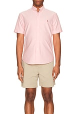 Polo Ralph Lauren Oxford Short Sleeve Shirt in Pink, view 4, click to view large image.