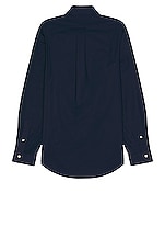 Polo Ralph Lauren Stretch Poplin Sport Shirt in Newport Navy, view 2, click to view large image.