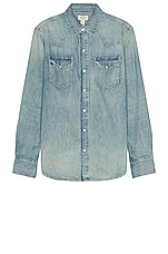 Polo Ralph Lauren Rl Icon Denim Shirt in Rl Western, view 1, click to view large image.