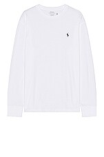 Tシャツ・カットソー Ralph Lauren DRESS SHIRT LONG SLEEVE (712 870507 001 WHITE) POLO RALPH LAUREN Men Long Sleeve Pony Logo T-Shirt