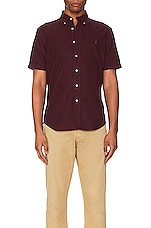 Polo Ralph Lauren Short Sleeve Shirt in Harvard Wine, view 4, click to view large image.