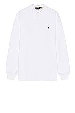 Polo Ralph Lauren Long Sleeve Polo in White, view 1, click to view large image.