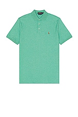 Polo Ralph Lauren Pima Polo in Resort Green Heather, view 1, click to view large image.