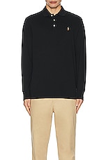 Polo Ralph Lauren Pima Long Sleeve Polo in Polo Black, view 4, click to view large image.