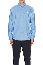 Polo Ralph Lauren Oxford Long Sleeve Shirt in Harbor Island Blue, view 4, click to view large image.