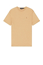 Polo Ralph Lauren Pima Polo Tee in Classic Camel Heather, view 1, click to view large image.
