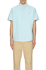 Polo Ralph Lauren Oxford Sport Shirt in Agean Blue, view 4, click to view large image.