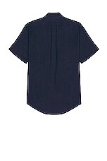 Polo Ralph Lauren Piece Dye Sport Shirt in Newport Navy, view 2, click to view large image.