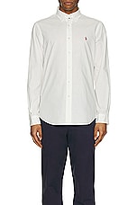 Polo Ralph Lauren Long Sleeve Chambray Shirt in White, view 4, click to view large image.