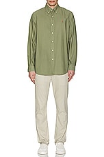Polo Ralph Lauren Long Sleeve Oxford Classic Shirt in Sage Green, view 5, click to view large image.