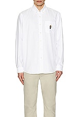 Polo Ralph Lauren Longsleeve Bear Sport Shirt in White, view 4, click to view large image.