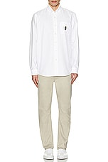 Polo Ralph Lauren Longsleeve Bear Sport Shirt in White, view 5, click to view large image.