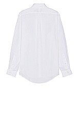 Polo Ralph Lauren Long Sleeve Linen Shirt in White, view 2, click to view large image.
