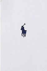 Polo Ralph Lauren Long Sleeve Linen Shirt in White, view 3, click to view large image.