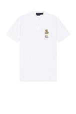 Polo Ralph Lauren Short Sleeve Bears Polo in White Beach Club Bear, view 1, click to view large image.