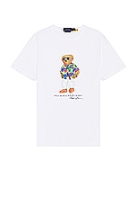 Polo Ralph Lauren Bear Tee in White Beach, view 1, click to view large image.