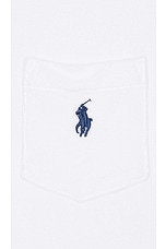 Polo Ralph Lauren Terry Knit Shirt in White, view 3, click to view large image.