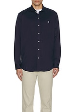 Polo Ralph Lauren Knit Sport Shirt in Cruise Navy, view 4, click to view large image.