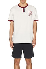 Polo Ralph Lauren Athletic Club Tee in Nevis & Red Carpet, view 4, click to view large image.