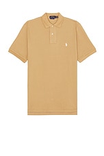 Polo Ralph Lauren Solid Mesh Polo in Cafe Tan, view 1, click to view large image.