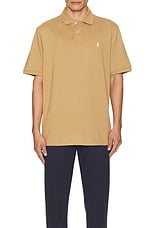 Polo Ralph Lauren Solid Mesh Polo in Cafe Tan, view 4, click to view large image.