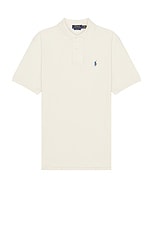 Polo Ralph Lauren Solid Mesh Polo in Herbal Milk, view 1, click to view large image.