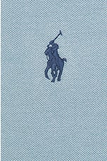 Polo Ralph Lauren Featherweight Mesh Henley in Vessel Blue, view 3, click to view large image.