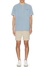 Polo Ralph Lauren Featherweight Mesh Henley in Vessel Blue, view 5, click to view large image.