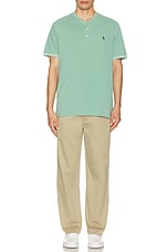 Polo Ralph Lauren Featherweight Mesh Henley in Faded Mint, view 5, click to view large image.