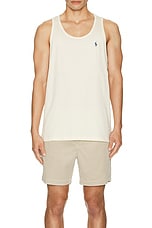 Polo Ralph Lauren Solid Tank in Herbal Milk, view 4, click to view large image.