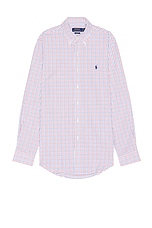 Polo Ralph Lauren Poplin Shirt in Blue & Red Multi, view 1, click to view large image.