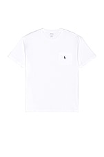 Polo Ralph Lauren Pocket Tee in White, view 1, click to view large image.