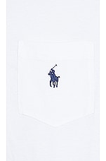 Polo Ralph Lauren Pocket Tee in White, view 3, click to view large image.