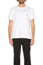 Polo Ralph Lauren Pocket Tee in White, view 4, click to view large image.