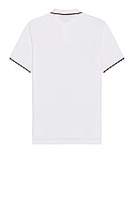 Polo Ralph Lauren Tipped Mesh Classic Polo in White, view 2, click to view large image.