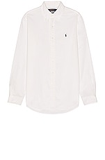 Polo Ralph Lauren Garment Dyed Oxford Shirt in White, view 1, click to view large image.