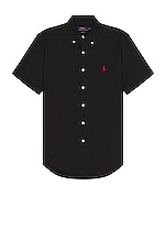 Polo Ralph Lauren Oxford Short Sleeve Shirt in Polo Black, view 1, click to view large image.