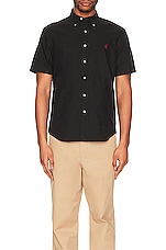 Polo Ralph Lauren Oxford Short Sleeve Shirt in Polo Black, view 4, click to view large image.