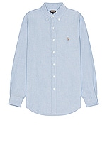 Polo Ralph Lauren Oxford Sport Shirt in Blue, view 1, click to view large image.