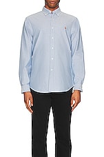 Polo Ralph Lauren Oxford Sport Shirt in Blue, view 4, click to view large image.