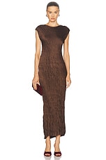 Polo Ralph Lauren Short Sleeve Gown in Dark Brown, view 1, click to view large image.