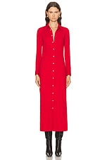 Polo Ralph Lauren Button Down Long Dress in Park Avenue Red | FWRD