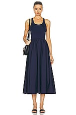 Polo Ralph Lauren Sleeveless Zaha Dress in Cruise Navy, view 1, click to view large image.