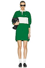 Polo Ralph Lauren Vintage Rugby Dress in Hillside Green & Deckwash White, view 1, click to view large image.