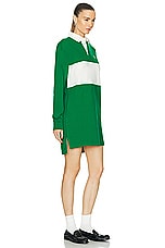 Polo Ralph Lauren Vintage Rugby Dress in Hillside Green & Deckwash White, view 2, click to view large image.